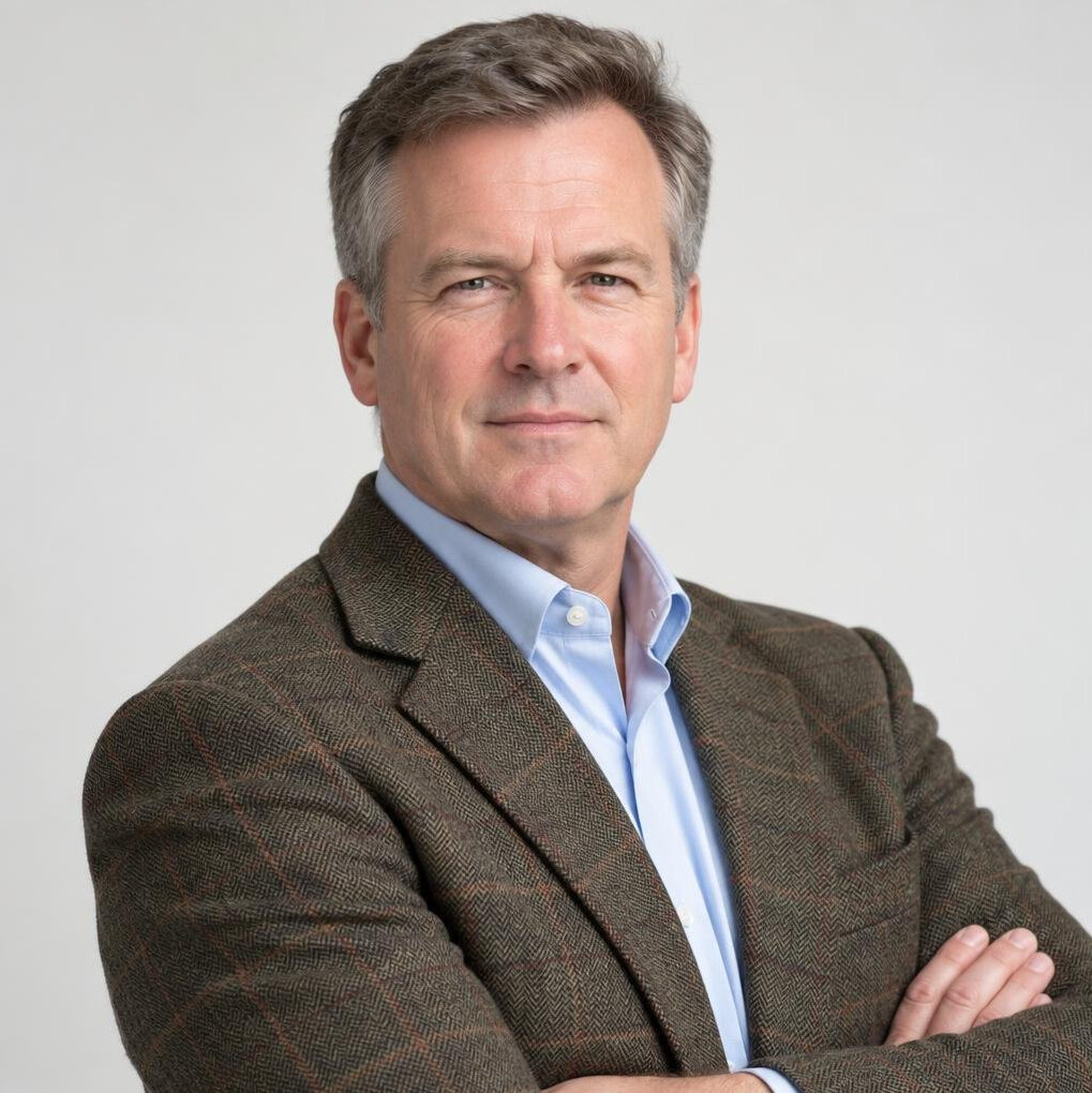 Portrait of a broadcast training expert speaking at a conference