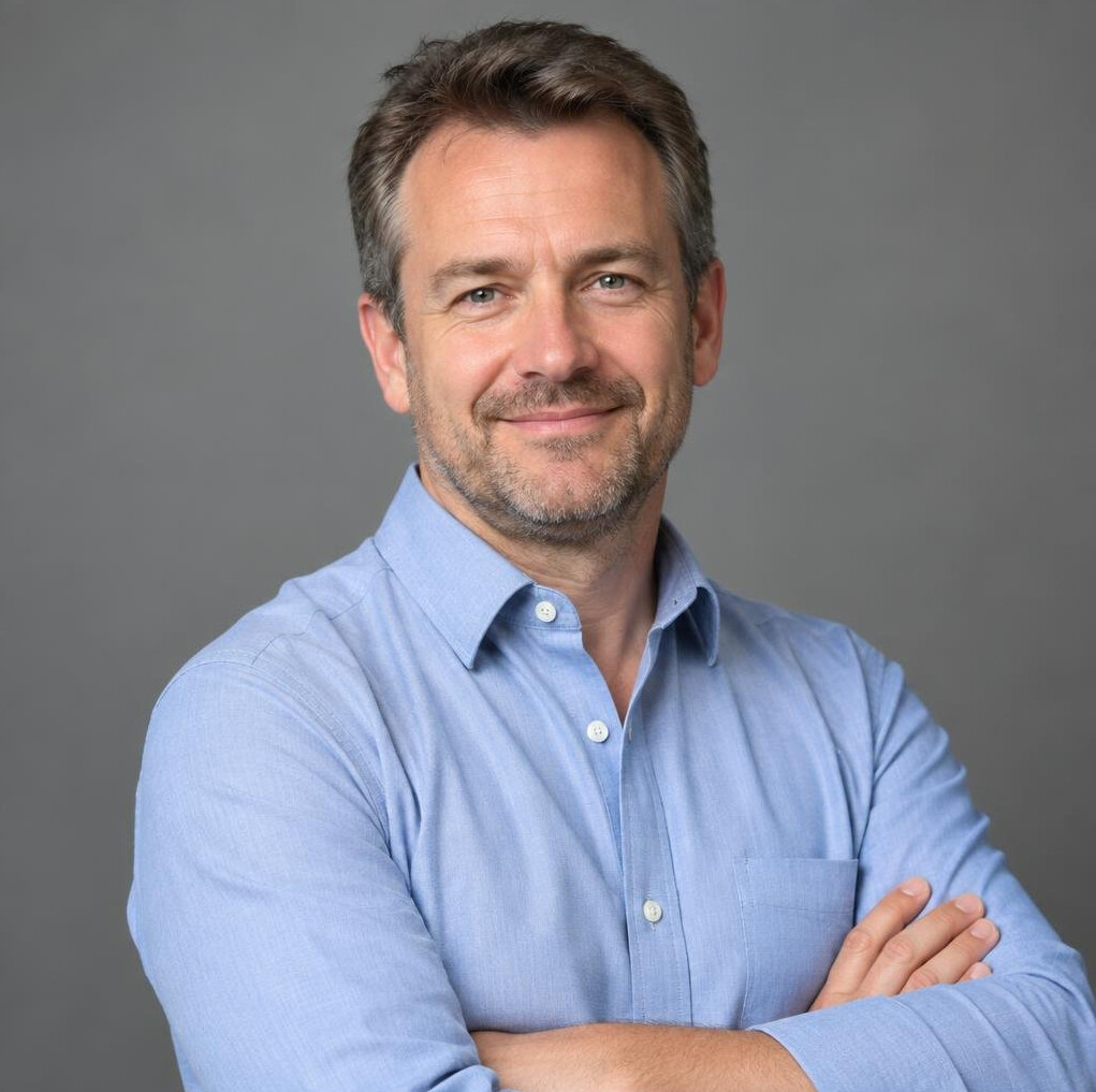 Portrait of a senior news producer smiling in an office